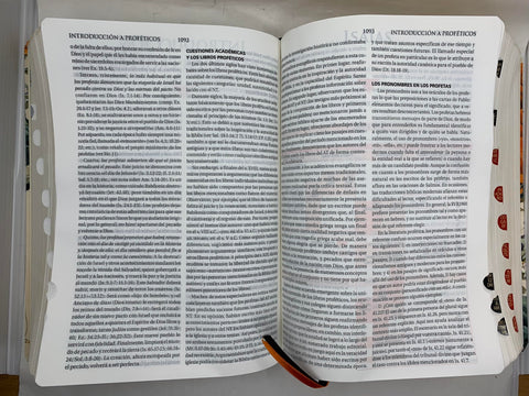 Image of Biblia RVR 1960 de Estudio Teológico Flores Naranja con Índice