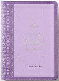 Image of BIBLIA RVR 1960 LETRA GRANDE TAMANO MANUAL NEOCLASSIC LILA SIMIL PIEL