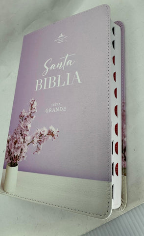 Image of BIBLIA RVR 1960 LETRA GRANDE SIMIL PIEL LILA JARRON