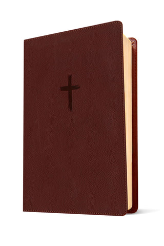 Image of BIBLIA NTV REFERENCIA CENTRAL LETRA GRANDE CON FILAMENT SIMIL PIEL CAFE LETRA ROJA