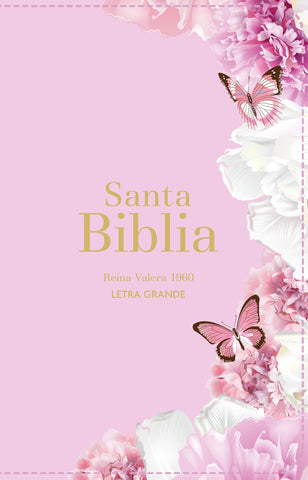 Image of Biblia RVR 1960 Letra Grande Tamaño Manual Símil Piel Rosa Claro