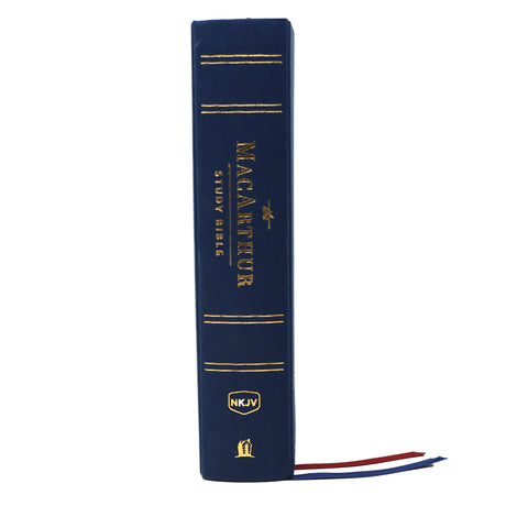 Image of NKJV, MACARTHUR STUDY BIBLE, 2ND EDITION, CLOTH OVER BOARD, BLUE, COMFORT PRINT: UNLEASHING GOD'S TRUTH ONE VERSE AT A TIME