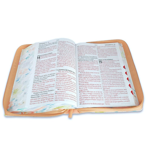 Image of BIBLIA RVR 1960 LETRA SUPER GIGANTE COLECCION JARDIN VINTAGE SIMIL PIEL CIERRE INDICE