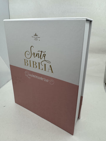Image of BIBLIA RVR 1960 QUINCENERA ROSA BLANCO