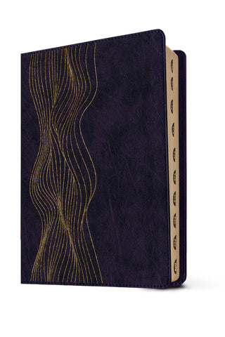 Image of Biblia RVR 1960 de Estudio del Diario Vivir Símil Piel Morado Oscuro Índice Letra Roja