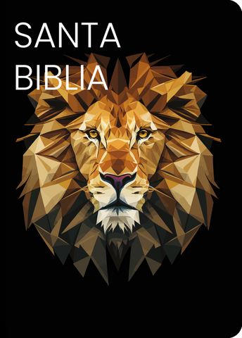 Image of Biblia RVR 1960 Compacta Letra Grande 11 puntos Símil Piel Negro León Dorado