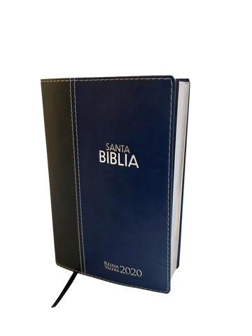 Image of Biblia RVR 2020 Letra Grande Azul Símil Piel