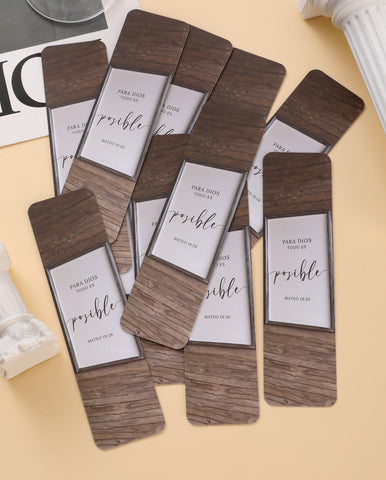 Image of Pack 30 marcadores de libro en caja de cartón. para Dios todo es posible