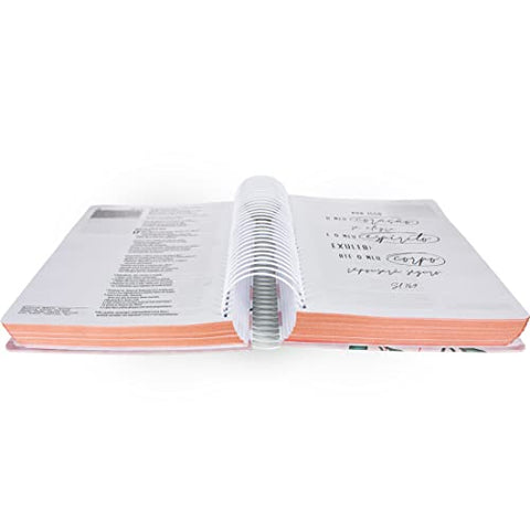 Image of BIBLIA EM PORTUGUES NA083JR TAPA DURA ESPIRAL FLORES FONDO ROSA CANTO PINTADO BR