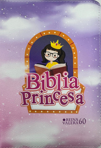 Image of Biblia RVR 1960 Bolsillo para Niñas Princesa Vinilo con Cierre