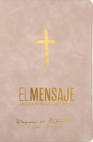 Image of BIBLIA EL MENSAJE ROSA SUAVE SIMIL PIEL