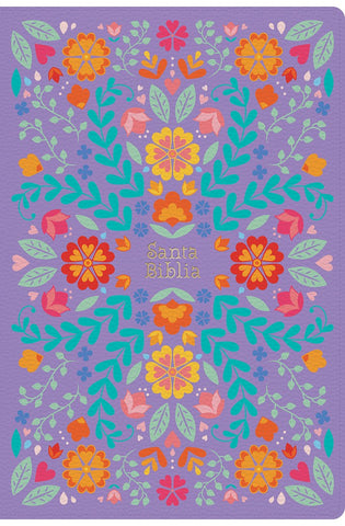 Image of Biblia RVR 1960 Letra Gigante Floreada Símil Piel