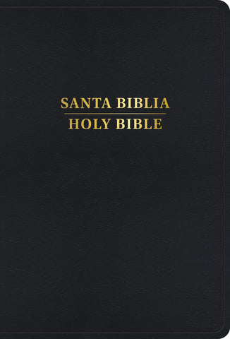 Image of Biblia RVR 1960 KJV Bilingüe Letra Grande Negro Símil Piel