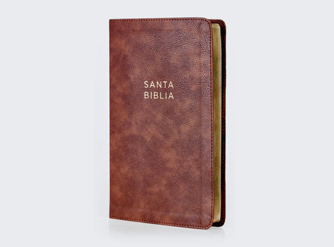 Image of BIBLIA NBLA LETRA GRANDE ULTRAFINA CAFE SIMIL PIEL