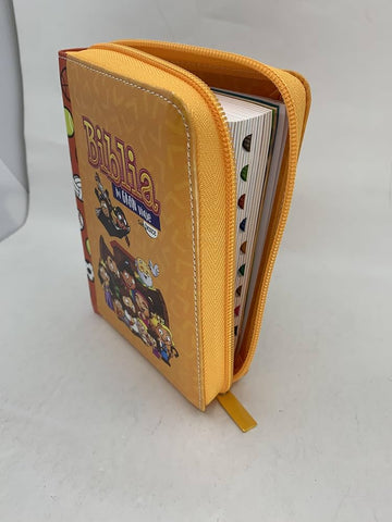 Image of Biblia RVR 1960 para Niños mi Gran Viaje Naranja Símil Piel con Índice y Cierre