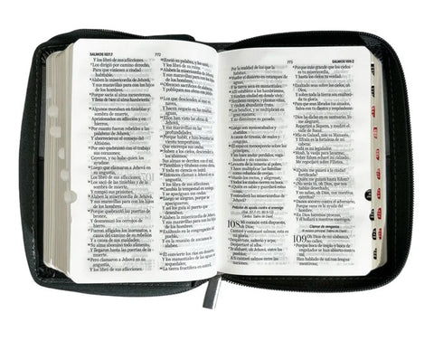Image of Biblia RVR 1960 Compacta Expresión Negro Gris Símil Piel