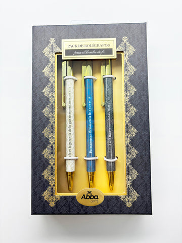 Image of Pack 3 Bolígrafos de Lujo Hombre de Fe