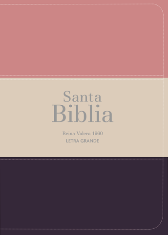 Image of Biblia RVR 1960 Compacta Letra Grande 11 puntos Símil Piel Melon Beige Granate Oscuro