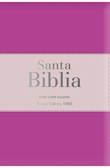 Image of Biblia RVR 1960 Letra Súper Gigante Fucsia Rosa con Cierre e Índice