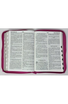Image of Biblia RVR 1960 Letra Súper Gigante Fucsia Rosa con Cierre e Índice