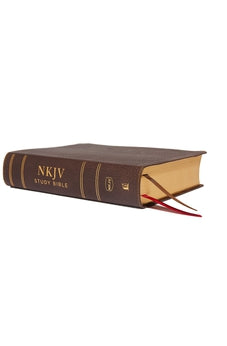 Image of NKJV Study Bible, Premium Calfskin Leather, Brown, Full-Color, Thumb Indexed, Comfort Print: The Complete Resource for Studying God’s Word