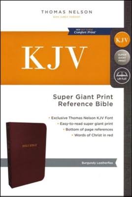 Image of KJV HOLY BIBLE: SUPER GIANT PRINT WITH 43,000 CROSS REFERENCES, BURGUNDY LEATHER-LOOK, RED LETTER, COMFORT PRINT: KING JAMES VERSION