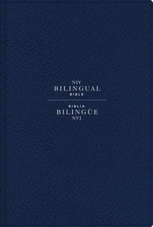 Biblia NVI NIV Bilingüe Gris Símil Piel
