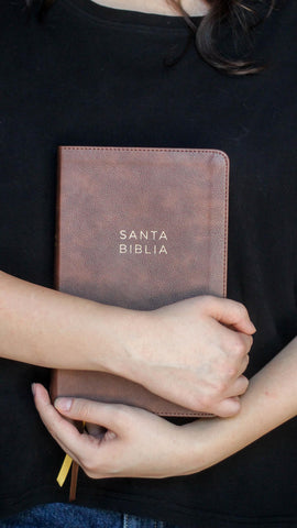 Image of BIBLIA NBLA LETRA GRANDE ULTRAFINA CAFE SIMIL PIEL