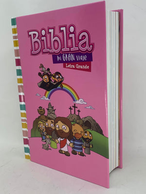 Biblia RVR 1960 para Niñas Letra Grande 10 puntos Tapa Dura Rosa