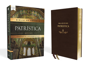 Biblia RVR 1977 de Estudio Patrística Café Símil Piel