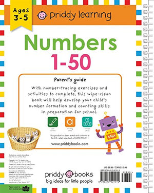 WIPE CLEAN WORKBOOK: NUMBERS 1-50: AGES 3-5; WIPE-CLEAN WITH PEN (WIPE CLEAN LEARNING BOOKS)