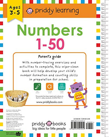 Image of WIPE CLEAN WORKBOOK: NUMBERS 1-50: AGES 3-5; WIPE-CLEAN WITH PEN (WIPE CLEAN LEARNING BOOKS)