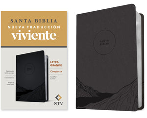 Biblia NTV Compacta Carbón Símil Piel