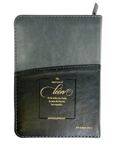 Image of Biblia RVR 1960 Compacta Expresión Negro Gris Símil Piel