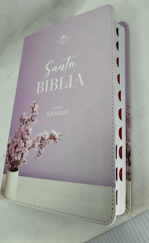 BIBLIA RVR 1960 LETRA GRANDE SIMIL PIEL LILA JARRON