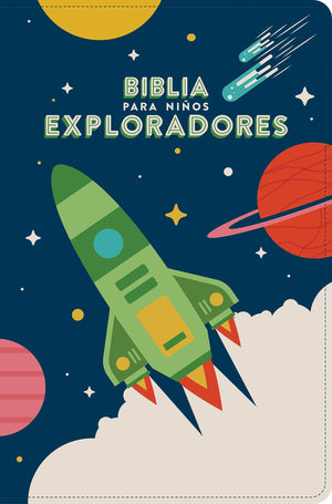 Biblia RVR 1960 para Niños Exploradores Azul Cósmico Símil Piel