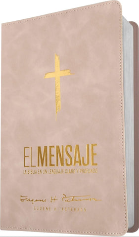 Image of BIBLIA EL MENSAJE ROSA SUAVE SIMIL PIEL