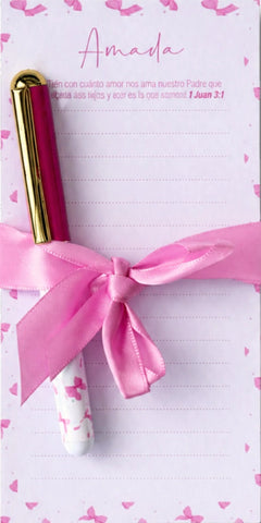 Image of NOTEPAD Y BOLIGRAFO AMADA