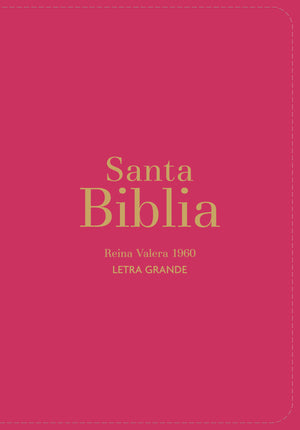 Biblia RVR 1960 Compacta Letra Grande 11 puntos Símil Piel Fucsia
