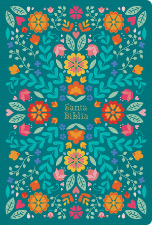 Biblia RVR 1960 Tamaño Manual Símil Piel Floreada