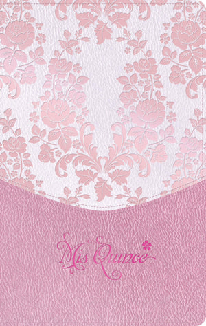 Biblia RVR 1960 Mis Quince Rosa Floreado Símil Piel