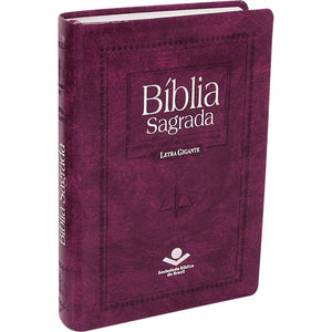 BIBLIA EM PORTUGUES ARC065TILGILV TAPA IMITACION CUERO PURPURA NOBLE INDICE DIGITAL