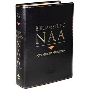 BIBLIA EM PORTUGUES BIBLIA DE ESTUDO NOVA ALMEIDA ATUALIZADA NA085E TAPA IMITACION CUERO NEGRO
