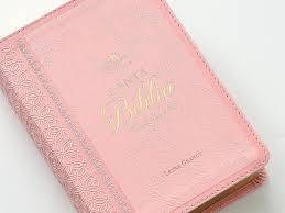 Image of BIBLIA RVR 1960 LETRA GRANDE TAMANO MANUAL NEOCLASSIC ROSA SIMIL PIEL