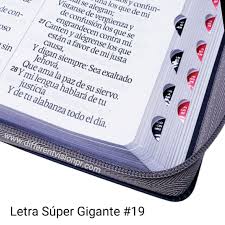 Image of BIBLIA RVR 1960 LETRA SUPER GIGANTE SIMIL PIEL CIERRE INDICE GRIS NEGRO BEIGE
