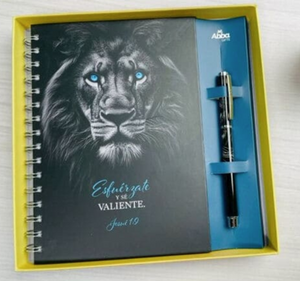 PACK LIBRETA Y BOLIGRAFO. ESFUERZATE Y SE VALIENTE