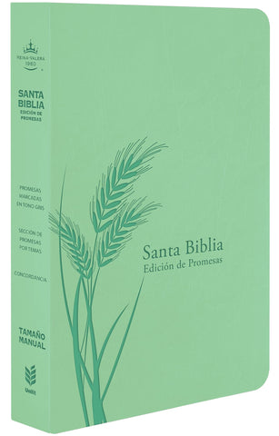 Image of Biblia RVR 1960 Letra Grande Tamaño Manual Menta Símil Piel