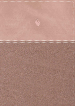BIBLIA RVR 1960 DE ESTUDIO DE LA VIDA PLENA EDICION CLASICA PIEL DOS TONOS ORO ROSA PALABRAS DE JESUS EN ROJO COMFORT PRINT