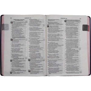 BIBLIA RVR 1960 BIBLIA SLIM CON MARGEN CANTO ROSA