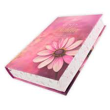 Image of BIBLIA RVR 1960 LETRA GRANDETAMANO MANUAL TAPA DURA FLOR ROSA TAPA DURA